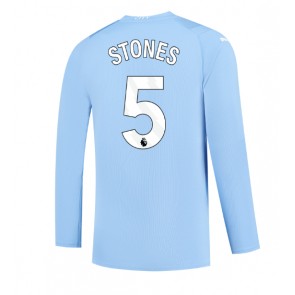 Manchester City John Stones #5 Replica Home Stadium Shirt 2023-24 Long Sleeve